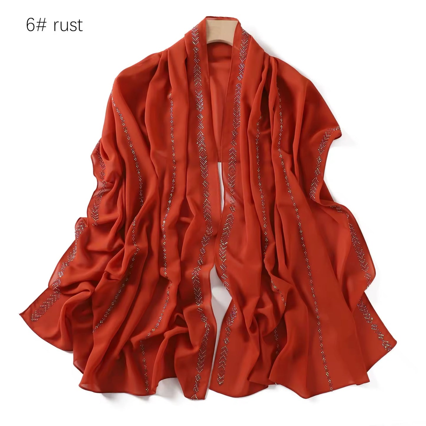 Women Glimmer Shiny Women Hijab Scarf Muslim Long Scarves Light Weight