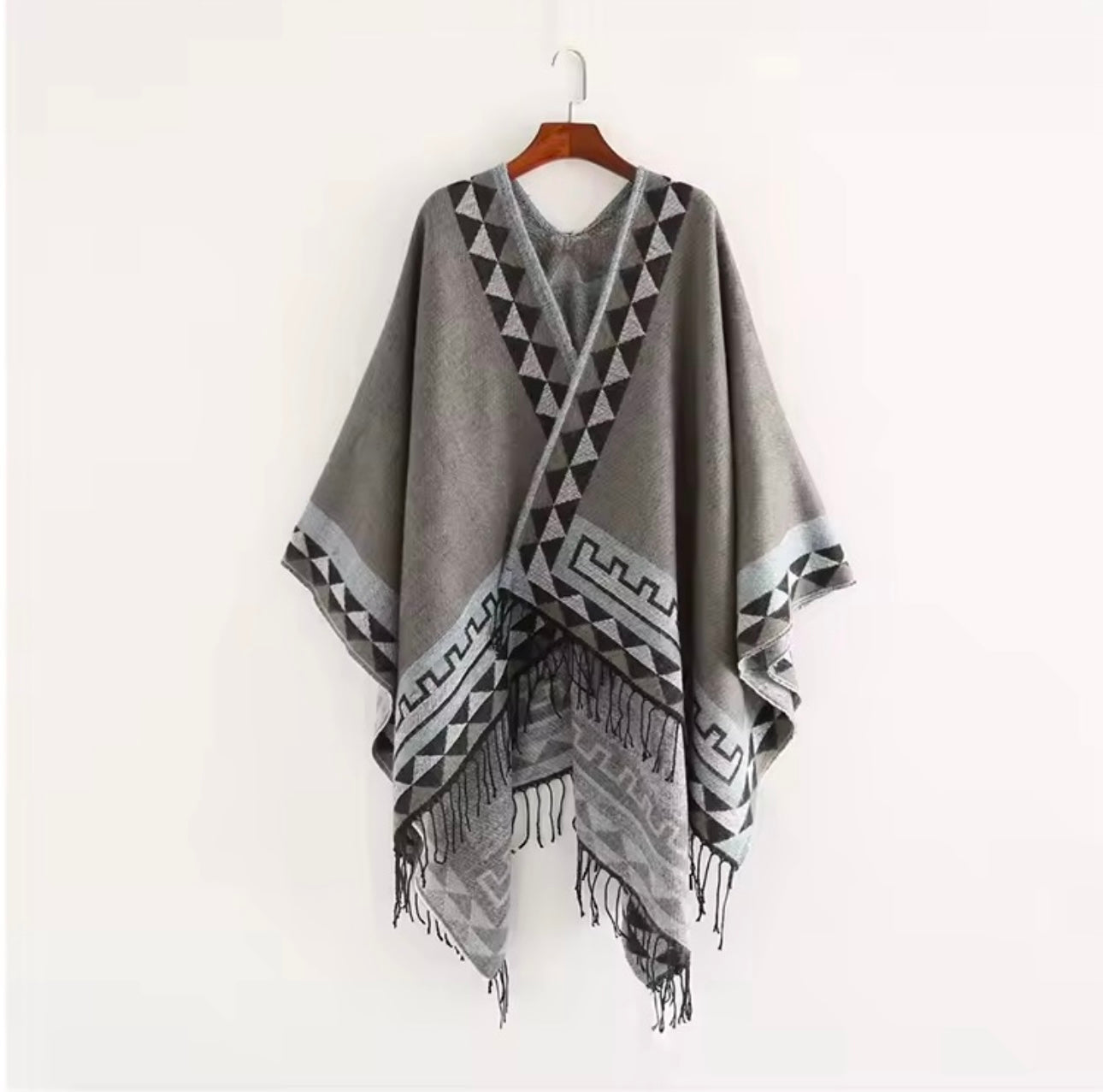 Cashmere Wool Cape Scarf Split Thickened Autumn and Winter Women Cape