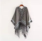 Cashmere Wool Cape Scarf Split Thickened Autumn and Winter Women Cape