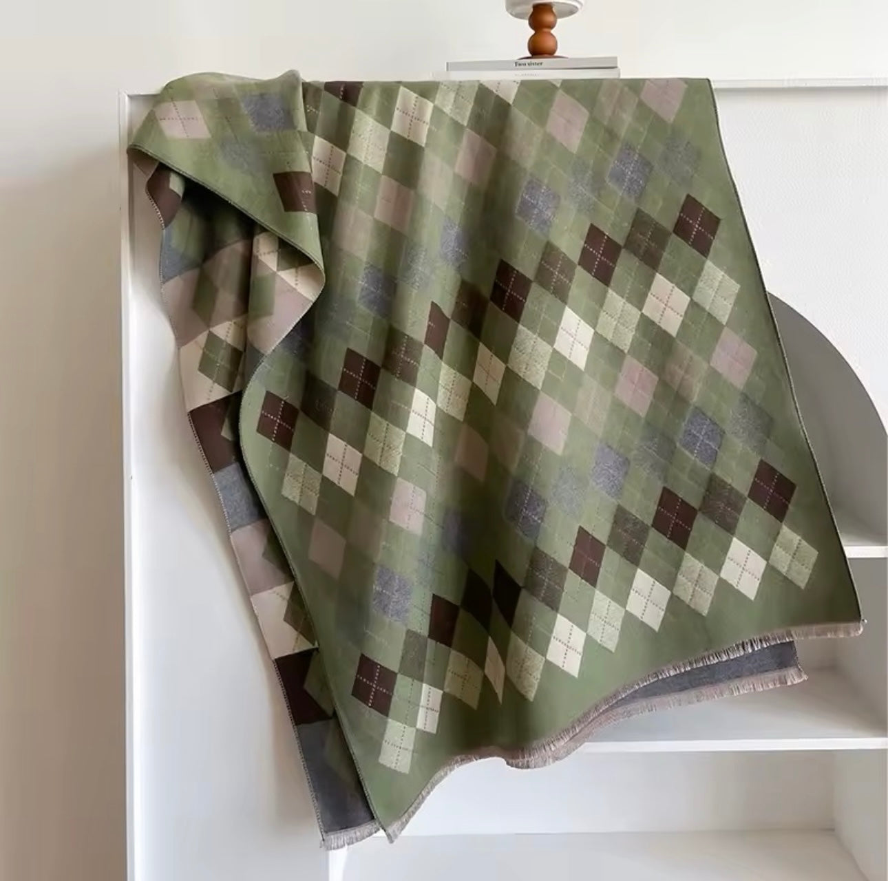 Women Luxurious Cashmere Touch Scarf - Warm Fringe Shawl