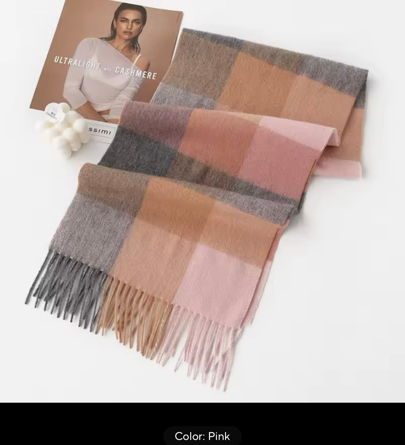 Autumn Winter Plaid Wool Scarf for Men & Women Checked Cashmere Shawl Warm Thickened Neckerchief Korean Versatile Wraps