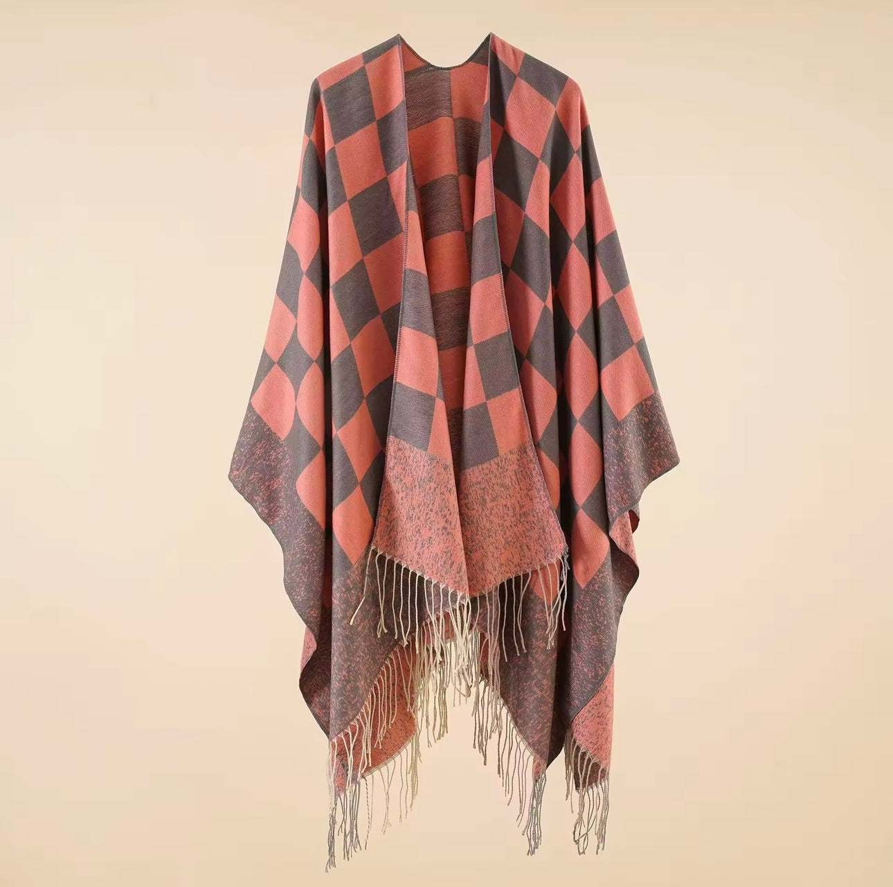 Cashmere Wool Cape Scarf Split Thickened Autumn and Winter Women Cape