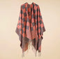 Cashmere Wool Cape Scarf Split Thickened Autumn and Winter Women Cape