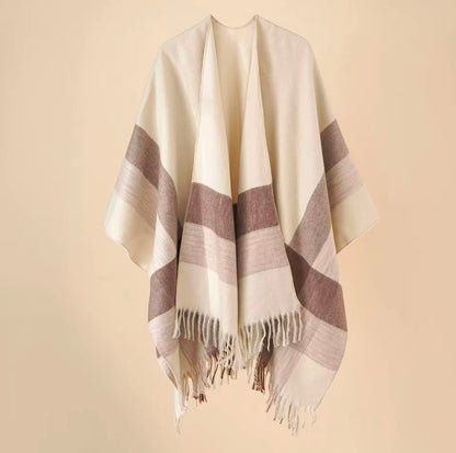 Cashmere Wool Cape Scarf Split Thickened Autumn and Winter Women Cape