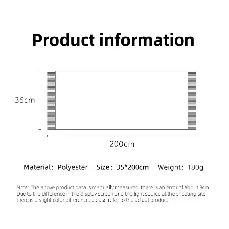 Men & Women Checked Pattern Cashmere Touch Scarf - Warm Fringe Shawl