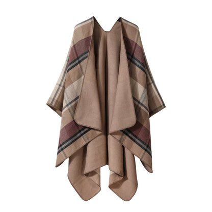 Cashmere Wool Cape Scarf Split Thickened Autumn and Winter Women Cape