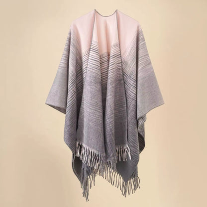 Cashmere Wool Cape Scarf Split Thickened Autumn and Winter Women Cape