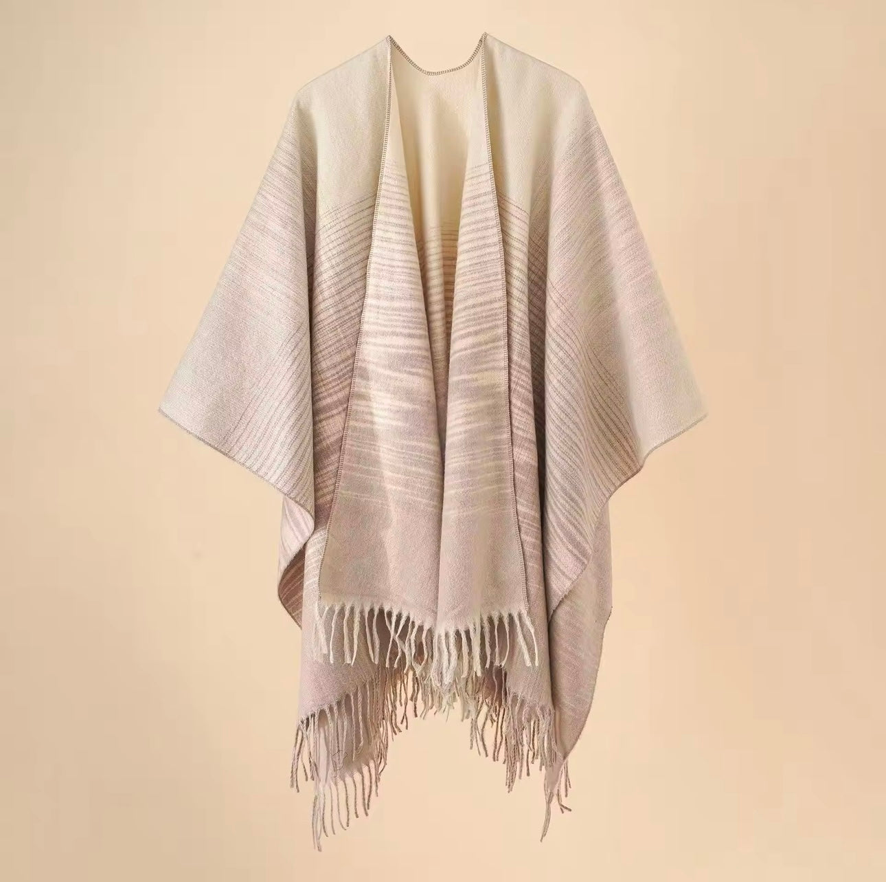 Cashmere Wool Cape Scarf Split Thickened Autumn and Winter Women Cape