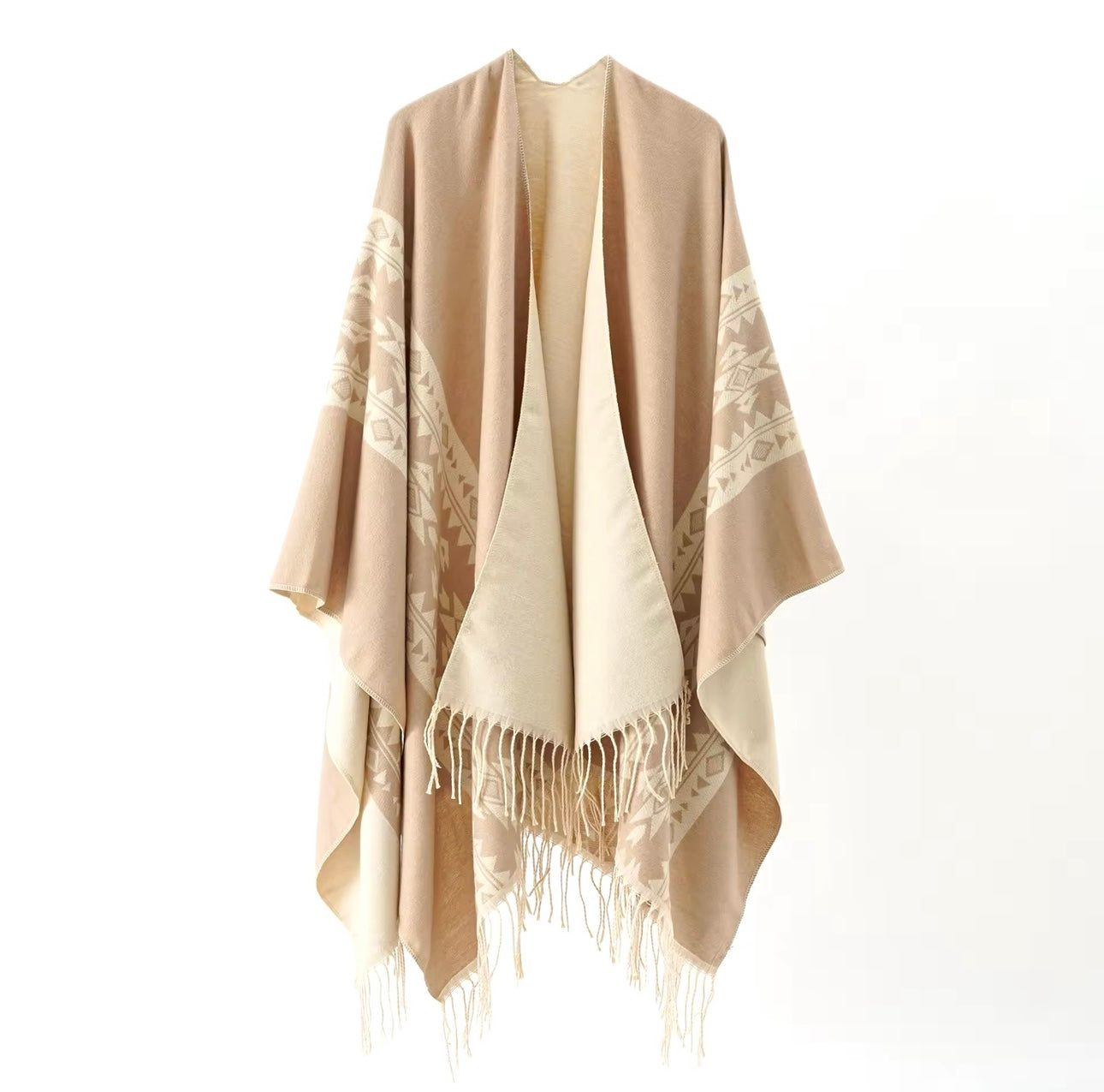 Cashmere Wool Cape Scarf Split Thickened Autumn and Winter Women Cape
