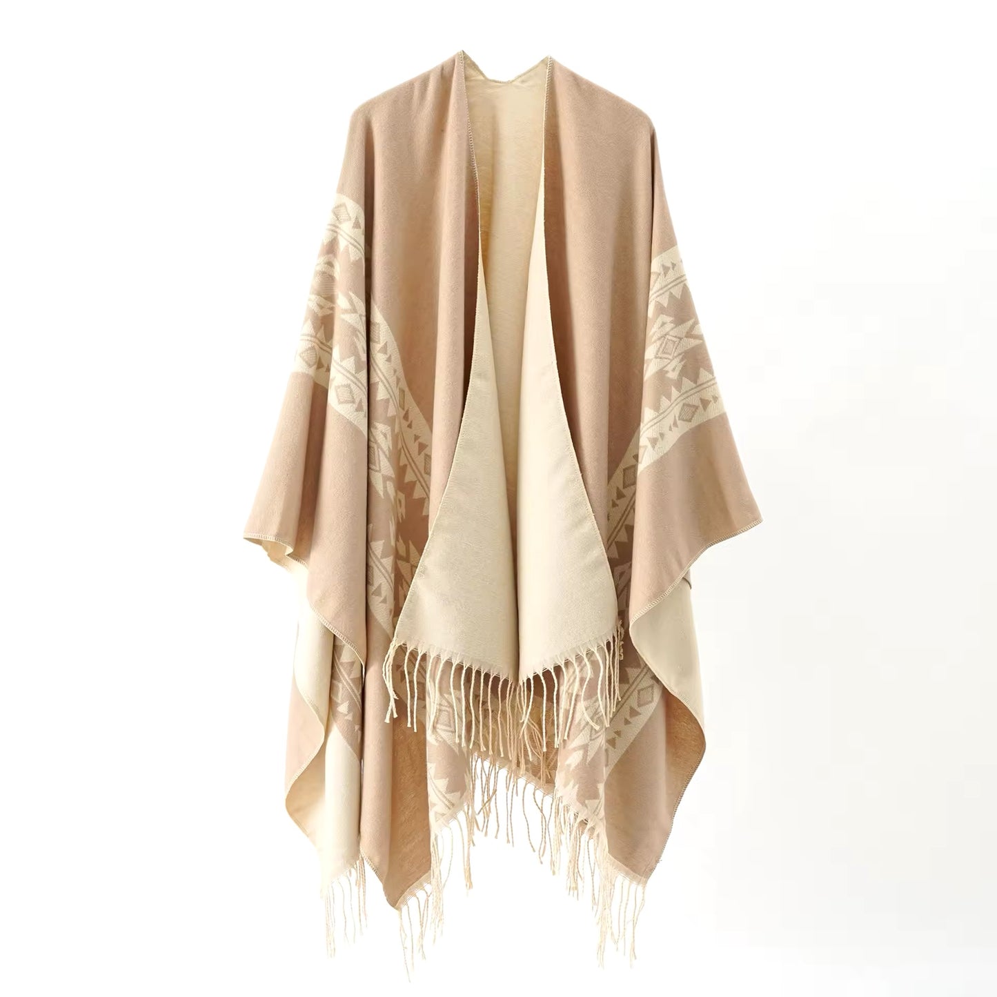 Cashmere Wool Cape Scarf Split Thickened Autumn and Winter Women Cape