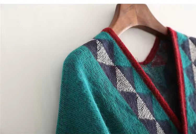 Cashmere Wool Cape Scarf Split Thickened Autumn and Winter Women Cape