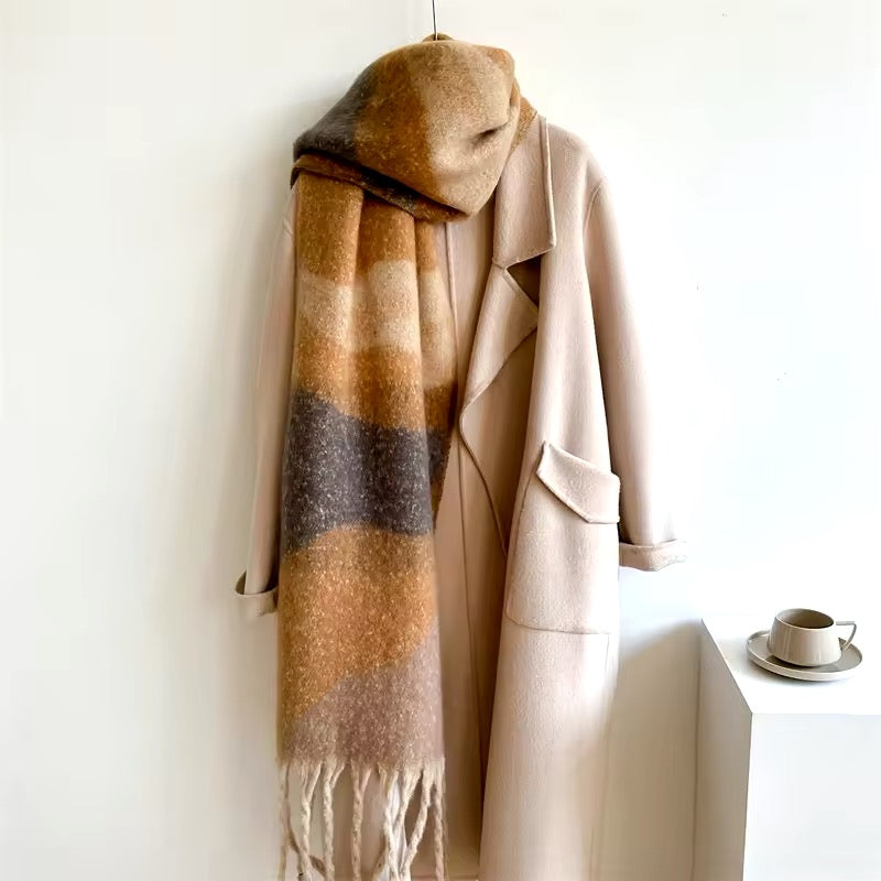 Women Woollen & Men Wool Scarf - Warm Fringe Shaw