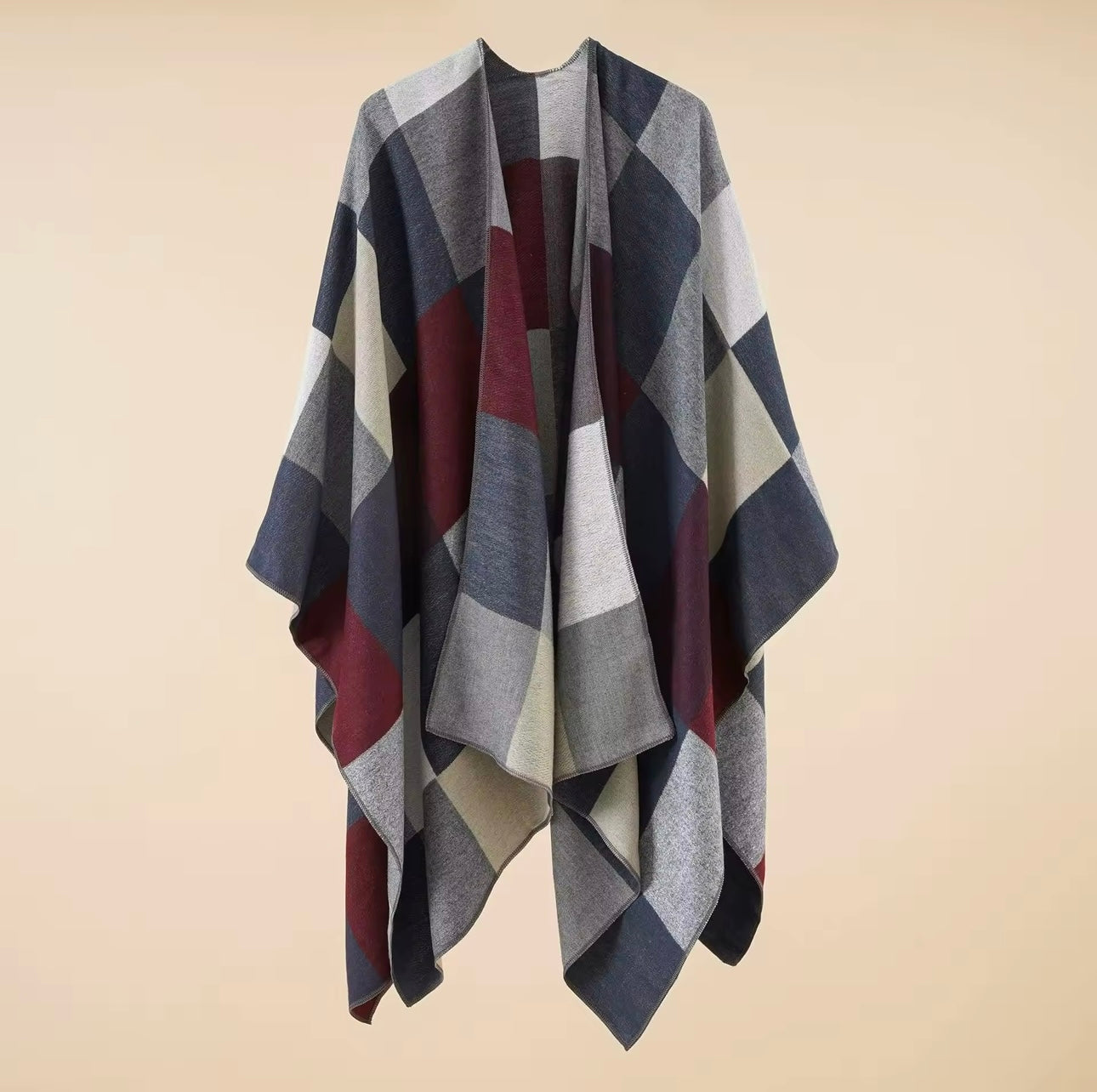 Cashmere Wool Cape Scarf Split Thickened Autumn and Winter Women Cape