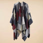 Cashmere Wool Cape Scarf Split Thickened Autumn and Winter Women Cape