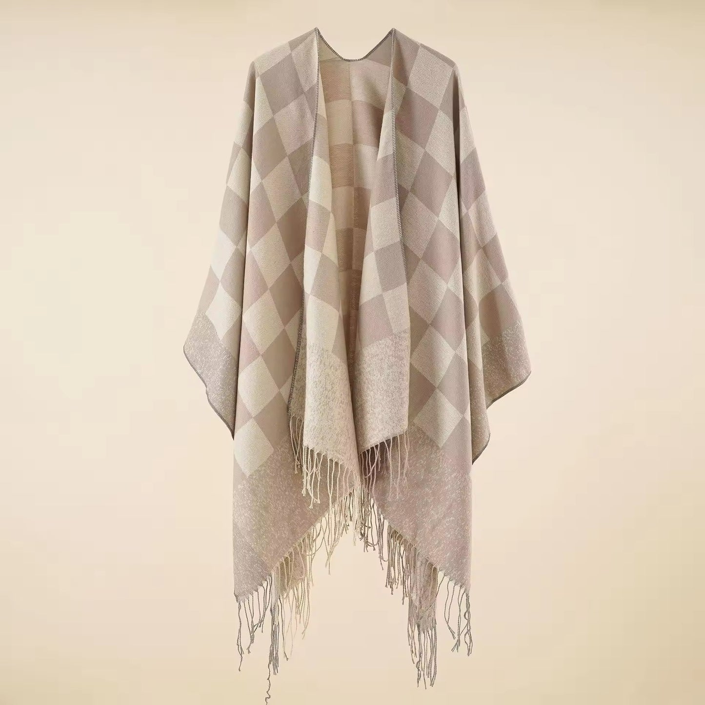 Cashmere Wool Cape Scarf Split Thickened Autumn and Winter Women Cape