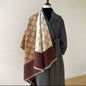 Women Luxurious Cashmere Touch Scarf - Warm Fringe Shawl