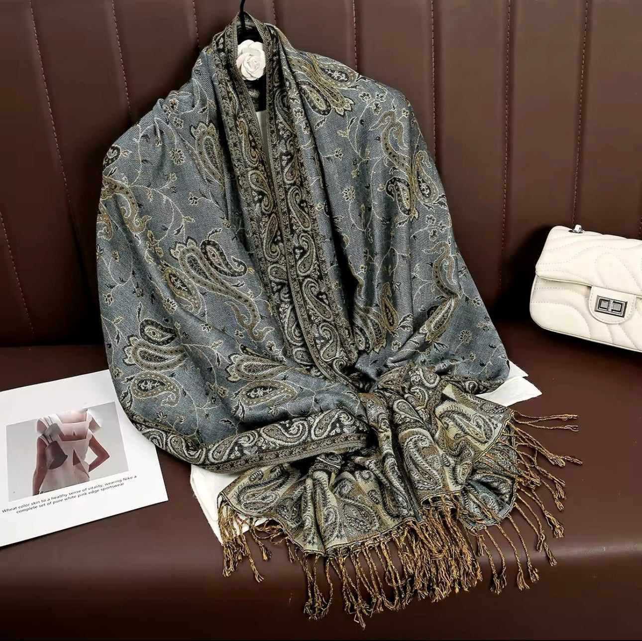 Luxury Women Classic Pashmina  Cashmere Touch Bohemia Scarf - Warm Fringe Shawl