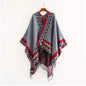 Cashmere Wool Cape Scarf Split Thickened Autumn and Winter Women Cape
