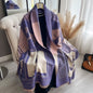 Luxury Women Limited Edition Horse Design Cashmere Touch Scarf - Warm Fringe Shawl