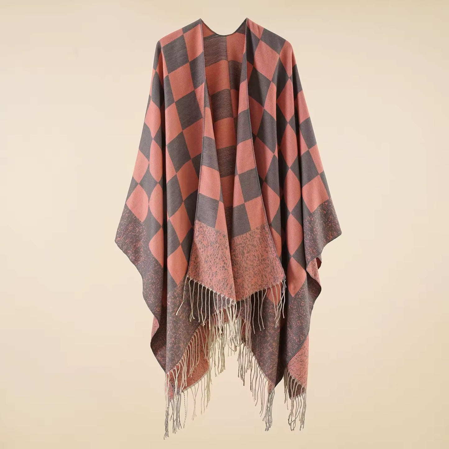 Cashmere Wool Cape Scarf Split Thickened Autumn and Winter Women Cape