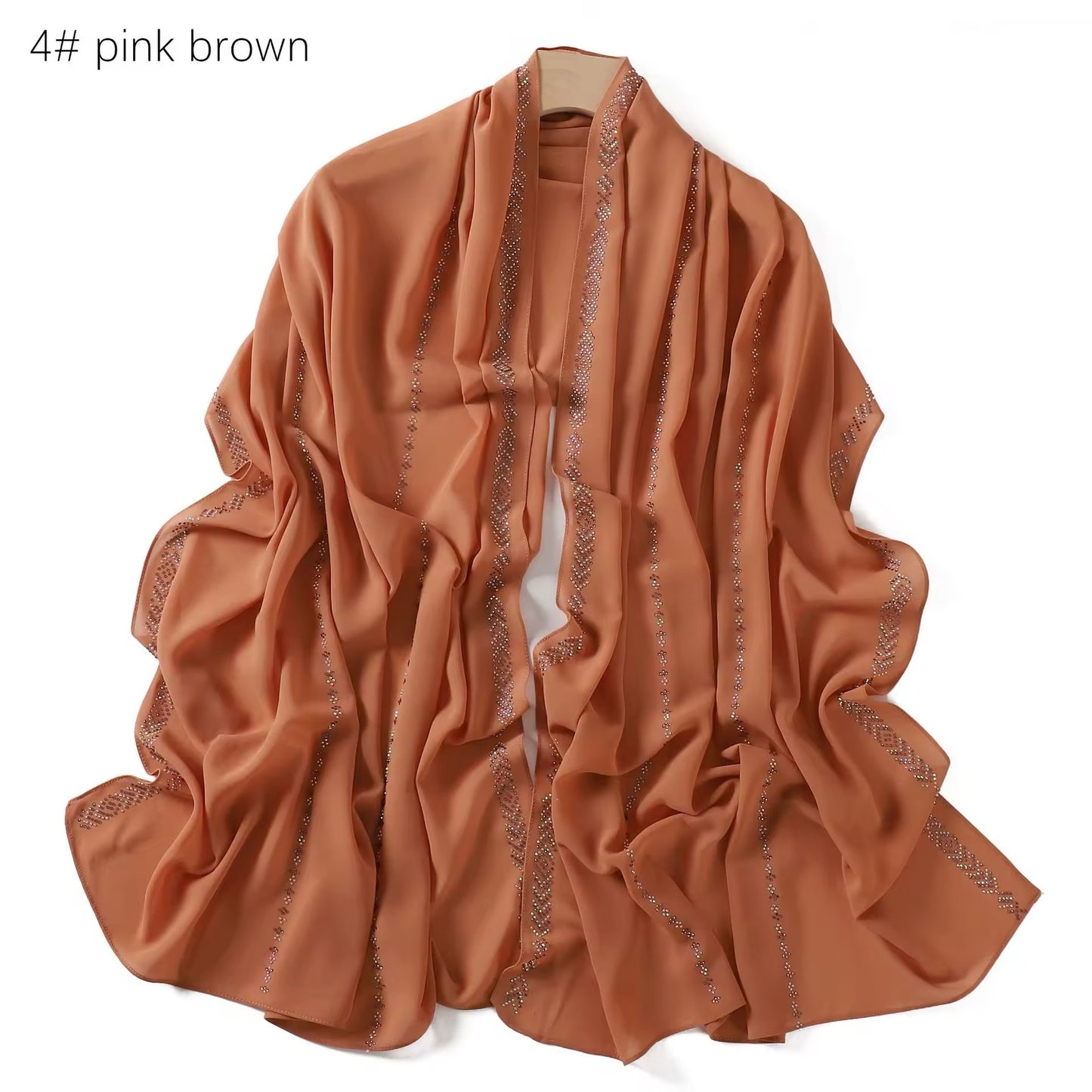 Women Glimmer Shiny Women Hijab Scarf Muslim Long Scarves Light Weight