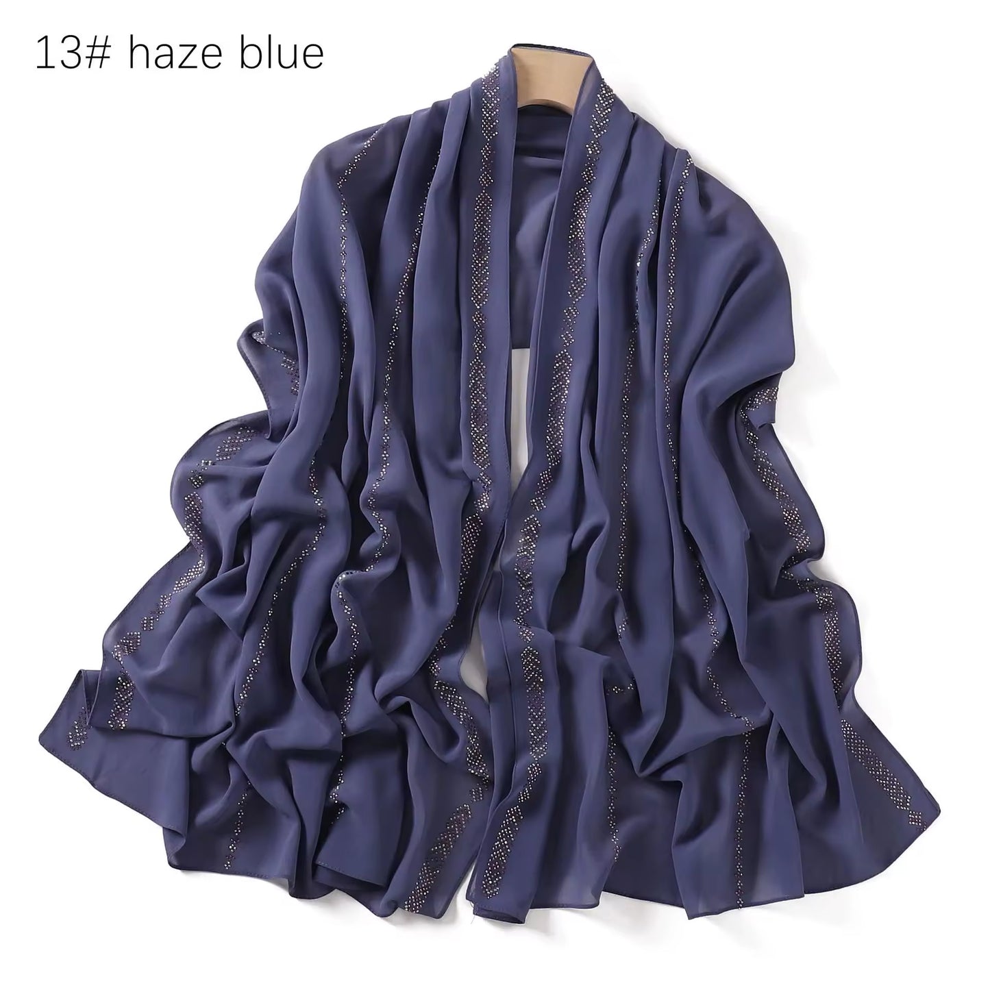 Women Glimmer Shiny Women Hijab Scarf Muslim Long Scarves Light Weight