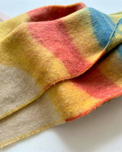 Women Woollen & Men Wool Scarf - Warm Fringe Shaw