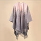 Cashmere Wool Cape Scarf Split Thickened Autumn and Winter Women Cape