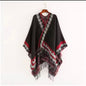 Cashmere Wool Cape Scarf Split Thickened Autumn and Winter Women Cape