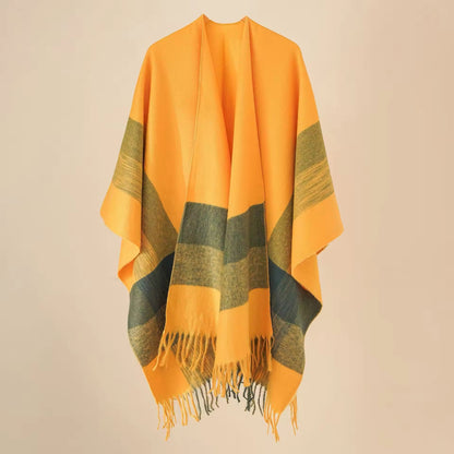 Cashmere Wool Cape Scarf Split Thickened Autumn and Winter Women Cape