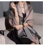 Women Luxurious Cashmere Touch Scarf - Warm Fringe Shawl