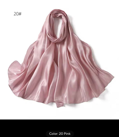Women Glimmer Shiny Women Hijab Scarf Muslim Long Scarves Light Weight