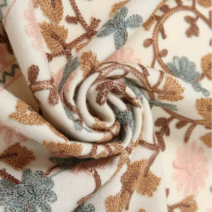 Women Embroidered Scarf Elegant and Versatile for Women Floral Shawl