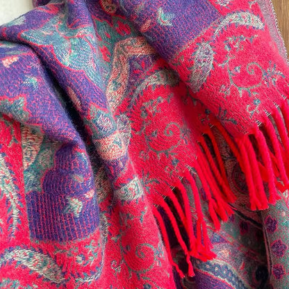 Luxury Women Classic Pashmina Cashmere Touch Scarf - Warm Fringe Pashmina Shawl