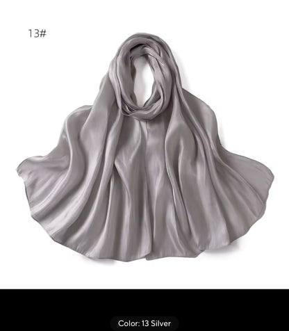 Women Glimmer Shiny Women Hijab Scarf Muslim Long Scarves Light Weight