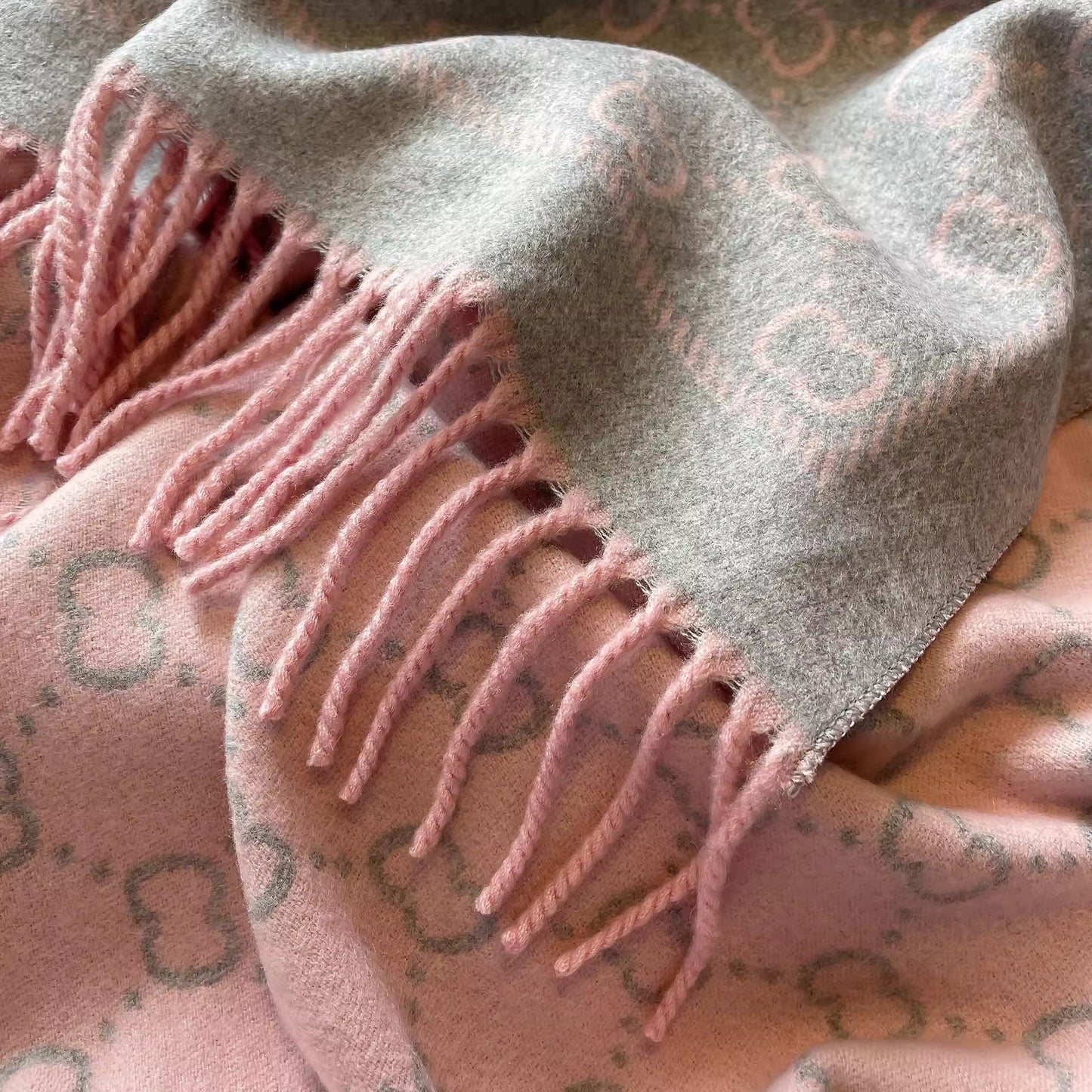 Women Luxurious Cashmere Touch Scarf - Warm Fringe Shawl