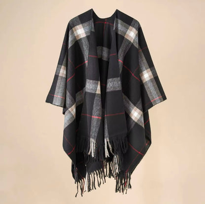 Cashmere Wool Cape Scarf Split Thickened Autumn and Winter Women Cape