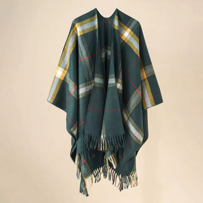 Cashmere Wool Cape Scarf Split Thickened Autumn and Winter Women Cape