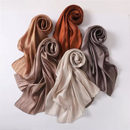 Women Glimmer Shiny Women Hijab Scarf Muslim Long Scarves Light Weight