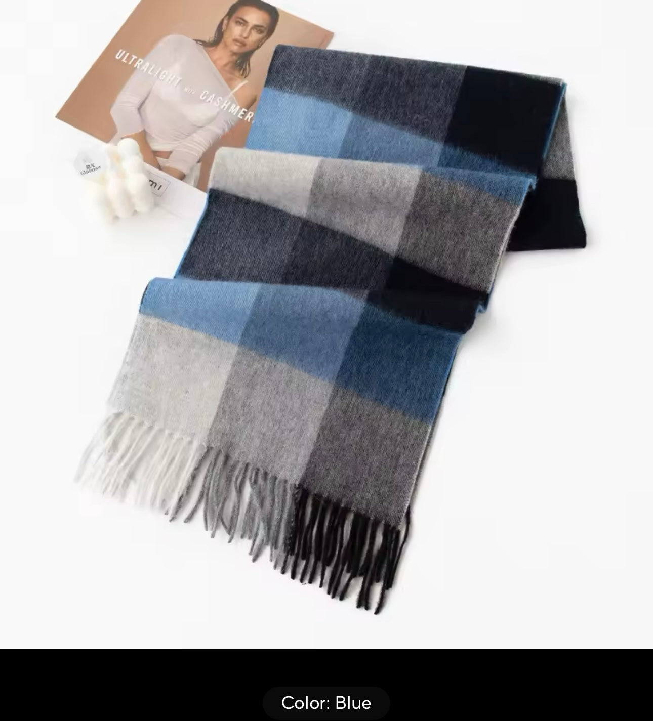 Autumn Winter Plaid Wool Scarf for Men & Women Checked Cashmere Shawl Warm Thickened Neckerchief Korean Versatile Wraps