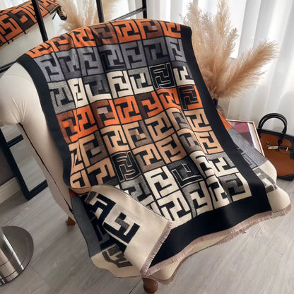 Women Luxurious Cashmere Touch Scarf - Warm Fringe Shawl