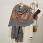 Women Embroidered Scarf Elegant and Versatile for Women Floral Shawl