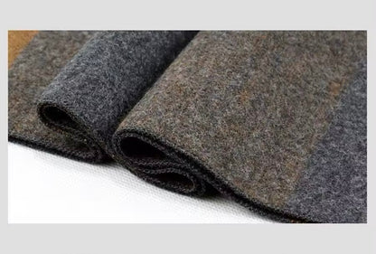 Men & Women Checked Pattern Cashmere Touch Scarf - Warm Fringe Shawl