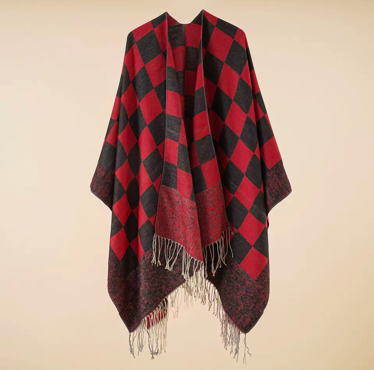 Cashmere Wool Cape Scarf Split Thickened Autumn and Winter Women Cape