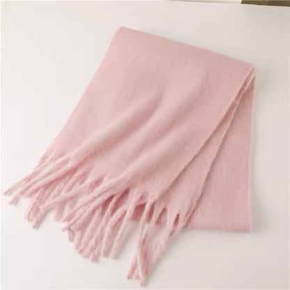 Men Wool & Women Woollen Cashmere Touch Scarf - Warm Fringe Shawl
