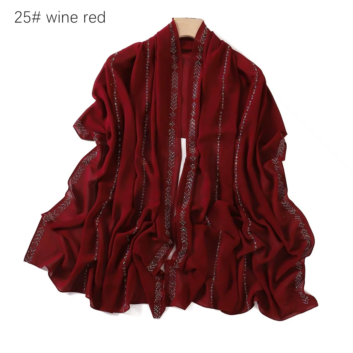 Women Glimmer Shiny Women Hijab Scarf Muslim Long Scarves Light Weight