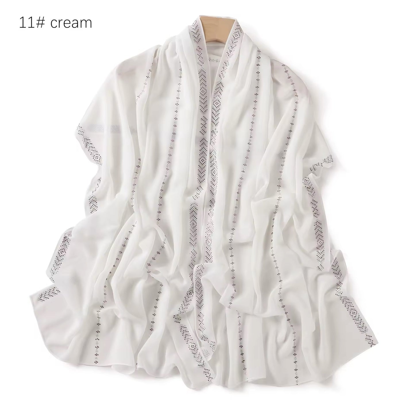 Women Glimmer Shiny Women Hijab Scarf Muslim Long Scarves Light Weight