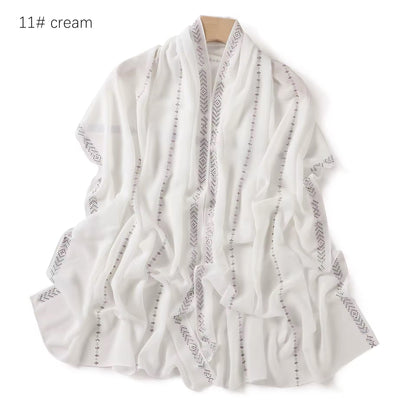 Women Glimmer Shiny Women Hijab Scarf Muslim Long Scarves Light Weight