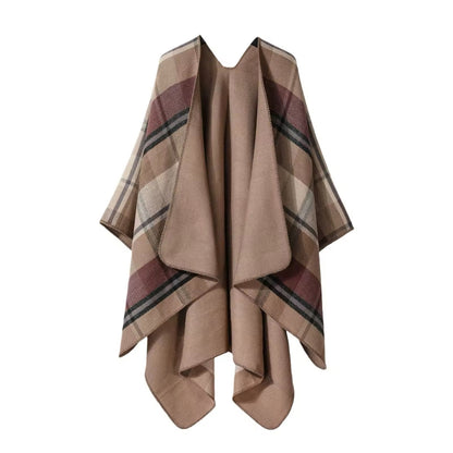 Cashmere Wool Cape Scarf Split Thickened Autumn and Winter Women Cape