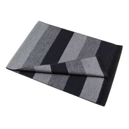 Men & Women Checked Pattern Cashmere Touch Scarf - Warm Fringe Shawl